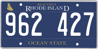RI license plate 962427