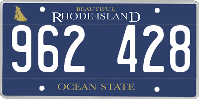 RI license plate 962428