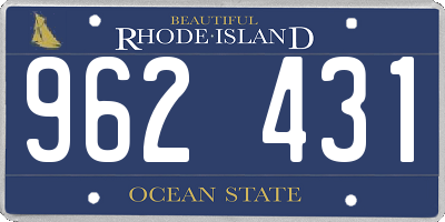 RI license plate 962431