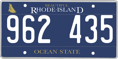 RI license plate 962435