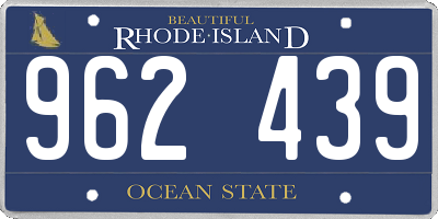 RI license plate 962439