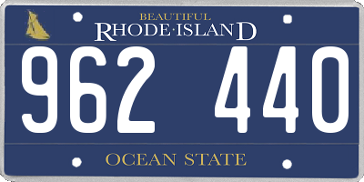 RI license plate 962440