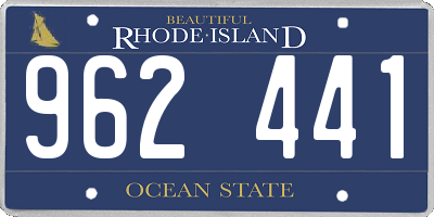 RI license plate 962441