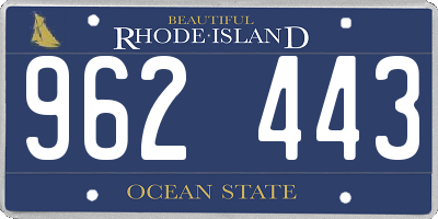 RI license plate 962443