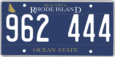 RI license plate 962444
