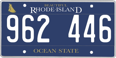 RI license plate 962446
