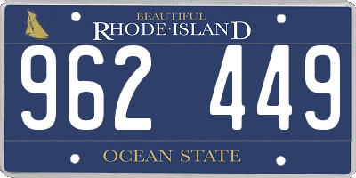 RI license plate 962449