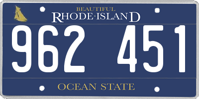 RI license plate 962451