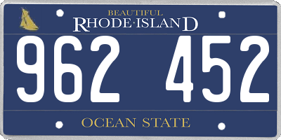 RI license plate 962452