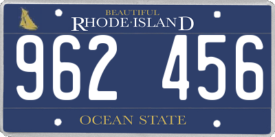 RI license plate 962456