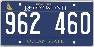 RI license plate 962460