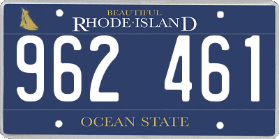 RI license plate 962461