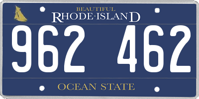 RI license plate 962462