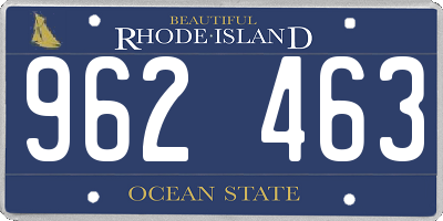 RI license plate 962463