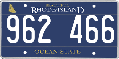 RI license plate 962466