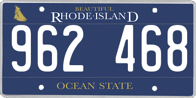 RI license plate 962468
