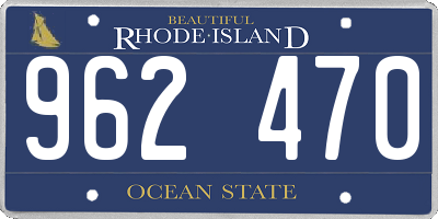 RI license plate 962470