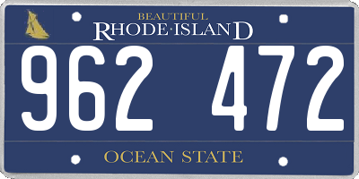 RI license plate 962472