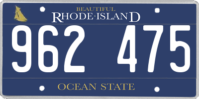 RI license plate 962475