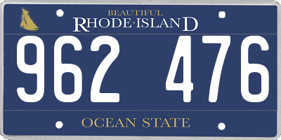 RI license plate 962476