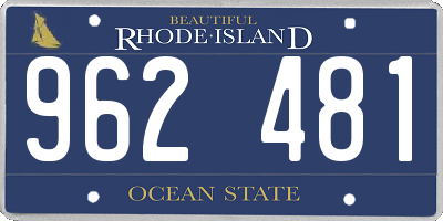 RI license plate 962481
