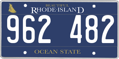 RI license plate 962482