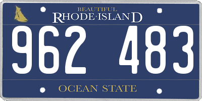 RI license plate 962483