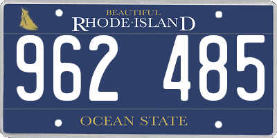 RI license plate 962485