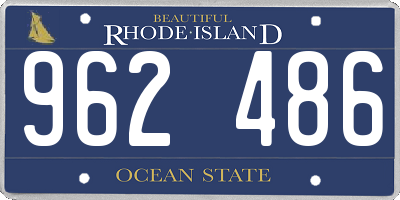 RI license plate 962486
