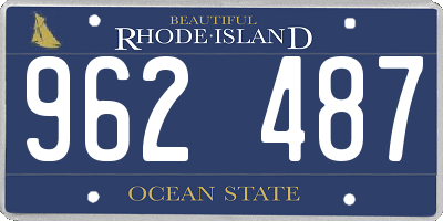 RI license plate 962487