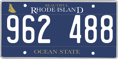 RI license plate 962488