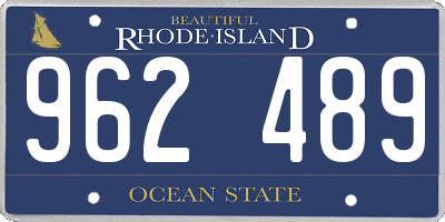 RI license plate 962489