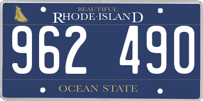 RI license plate 962490