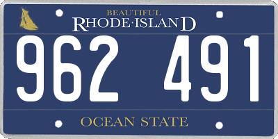 RI license plate 962491