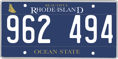 RI license plate 962494