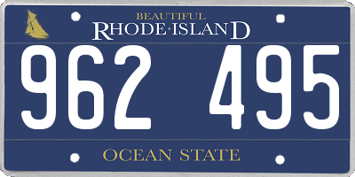 RI license plate 962495