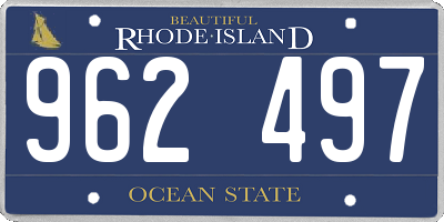 RI license plate 962497