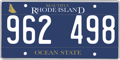 RI license plate 962498