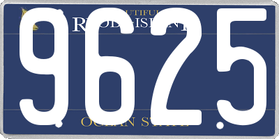RI license plate 9625