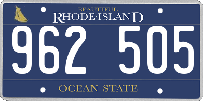 RI license plate 962505