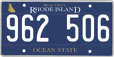 RI license plate 962506