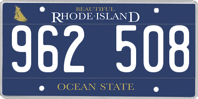 RI license plate 962508