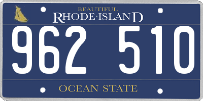 RI license plate 962510