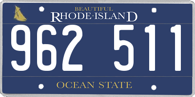RI license plate 962511
