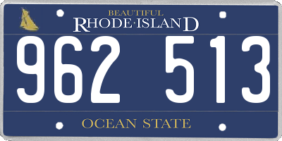 RI license plate 962513