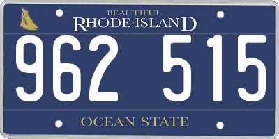 RI license plate 962515