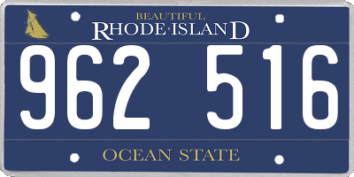 RI license plate 962516