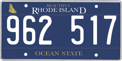 RI license plate 962517