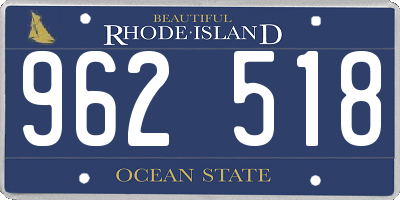 RI license plate 962518