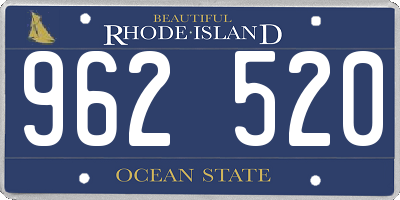RI license plate 962520